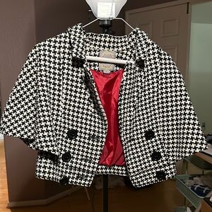 Forever 21 Black and White Houndstooth Blazer